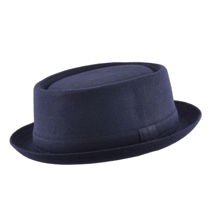 Maz Wool Pork Pie Hat, Navy