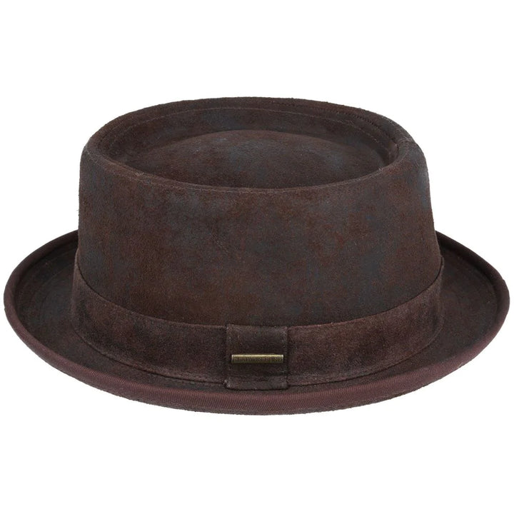 Gladwin Bond Leather Pork Pie Hat