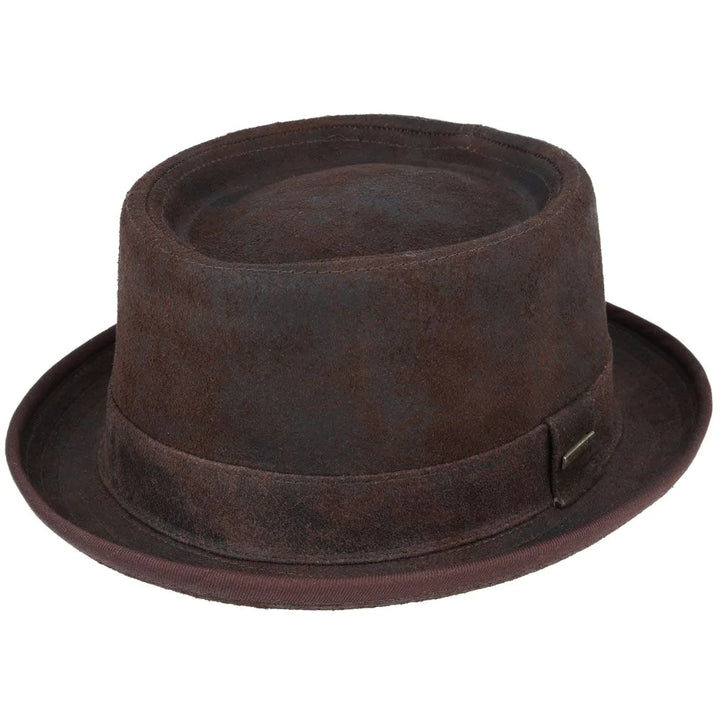 Gladwin Bond Leather Pork Pie Hat