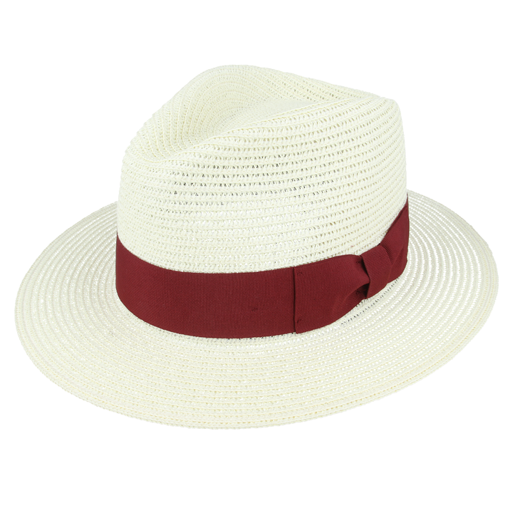 Maz Straw Fedora Hat With Band