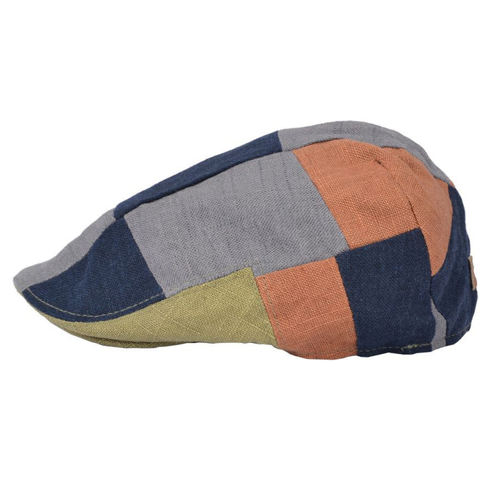 G&H Linen Patch Flat Cap