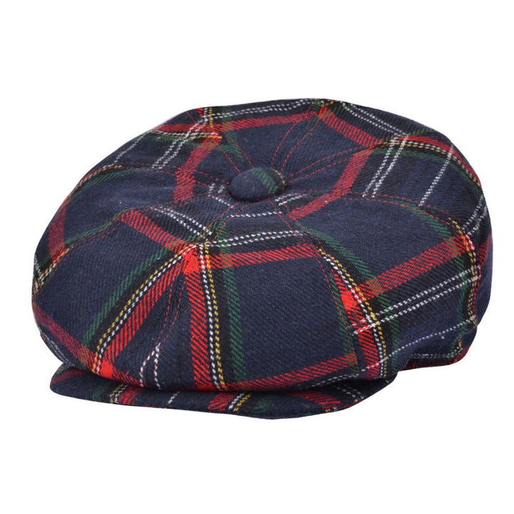 G&H Scottish Tartan 8 Panel Newsboy Cap