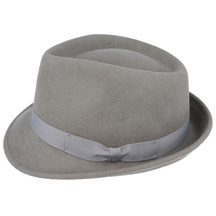 Maz Crushable Wool Trilby Hat, Grey