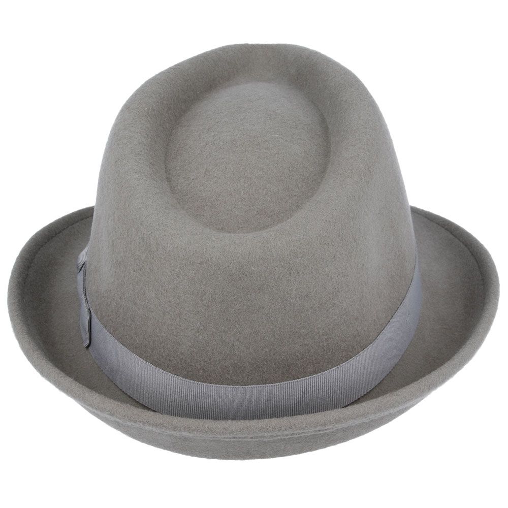 Maz Crushable Wool Trilby Hat, Grey