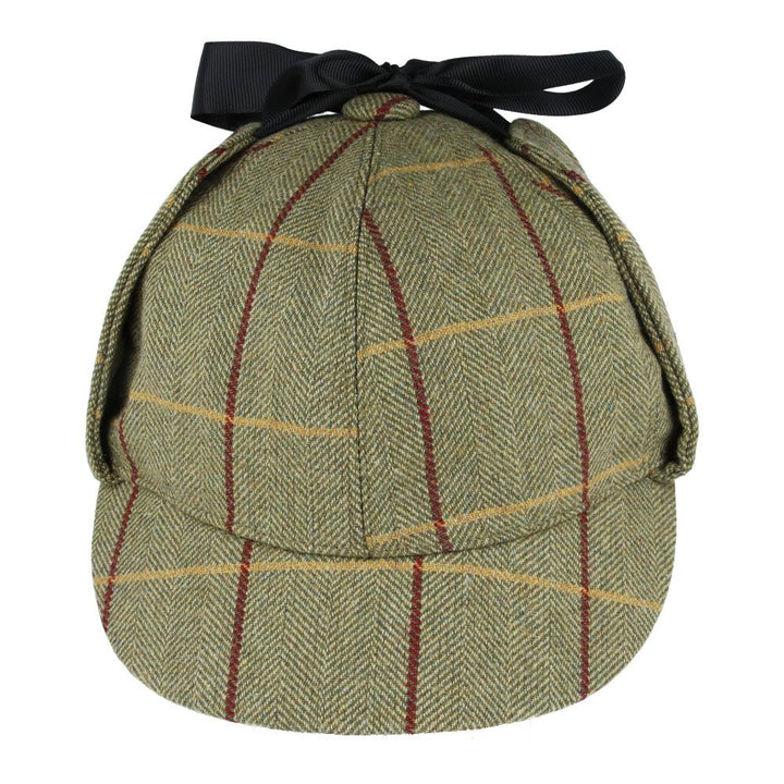 Maz Wool Check Tweed Sherlock Holmes Deerstalker Hat