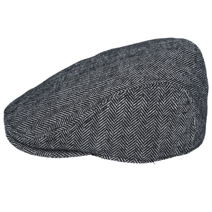 Maz Country Tweed Herringbone Flat Cap