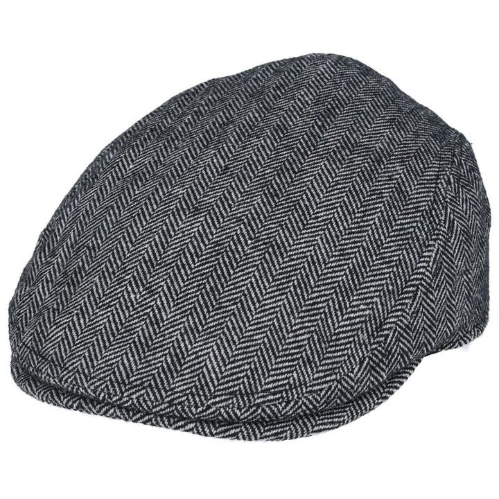 Maz Country Tweed Herringbone Flat Cap